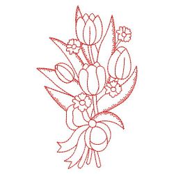 Redwork Tulip 05(Lg)