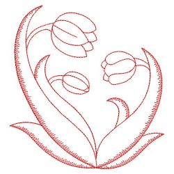 Redwork Tulip 06(Lg)