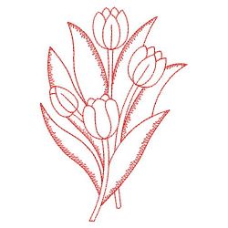 Redwork Tulip 07(Sm)