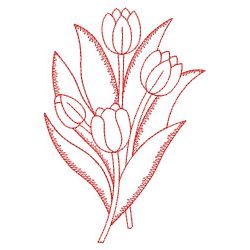 Redwork Tulip 07(Lg)