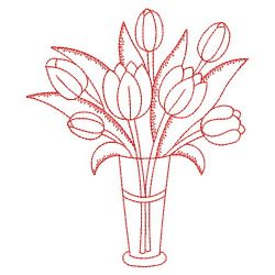 Redwork Tulip 08(Sm)