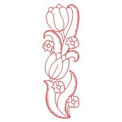 Redwork Tulip 09(Md) machine embroidery designs