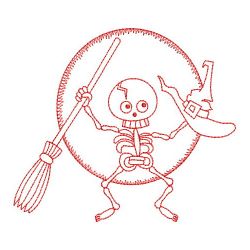 Redwork Halloween Skeleton 1 05(Md) machine embroidery designs