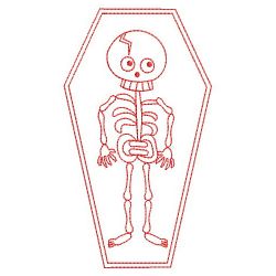 Redwork Halloween Skeleton 1 06(Lg) machine embroidery designs