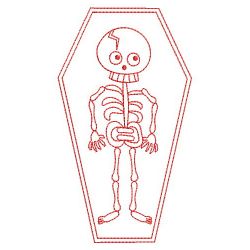 Redwork Halloween Skeleton 1 06(Sm) machine embroidery designs