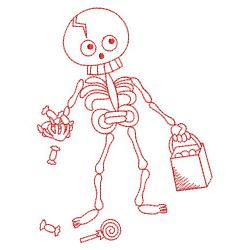 Redwork Halloween Skeleton 1 08(Sm) machine embroidery designs