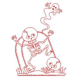 Redwork Halloween Skeleton 1 09(Md)