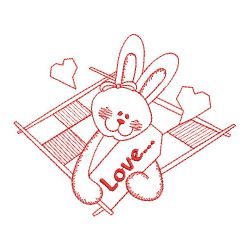 Redwork Bunny 3 02(Lg)