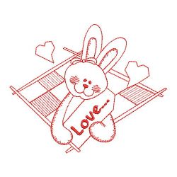 Redwork Bunny 3 02(Sm) machine embroidery designs