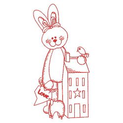 Redwork Bunny 3 07(Md) machine embroidery designs