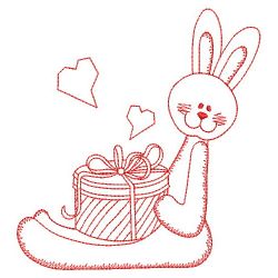 Redwork Bunny 3 10(Sm) machine embroidery designs