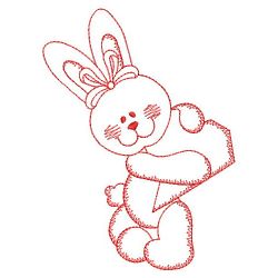 Redwork Bunny 3 11(Sm)