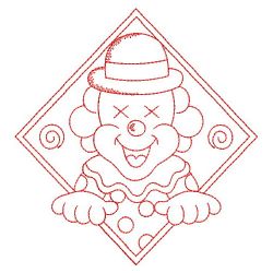 Redwork Joyful Clown 01(Lg) machine embroidery designs