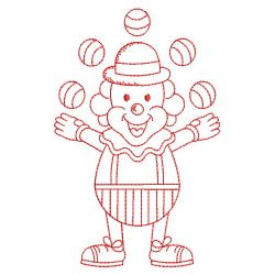 Redwork Joyful Clown 02(Sm) machine embroidery designs