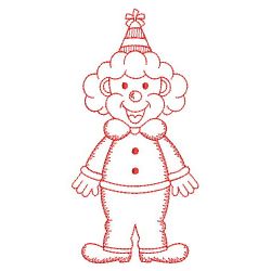 Redwork Joyful Clown 03(Sm) machine embroidery designs