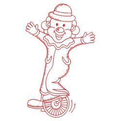 Redwork Joyful Clown 06(Lg) machine embroidery designs