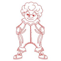 Redwork Joyful Clown 08(Md) machine embroidery designs