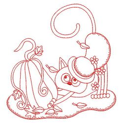 Redwork Autumn Animals 03(Md) machine embroidery designs