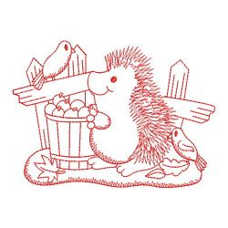 Redwork Autumn Animals 04(Md) machine embroidery designs