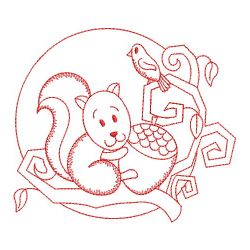 Redwork Autumn Animals 05(Md) machine embroidery designs