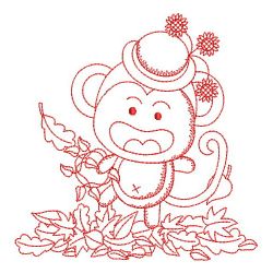 Redwork Autumn Animals 10(Sm) machine embroidery designs