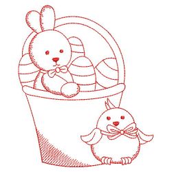 Redwork Monthly Baskets 04(Lg) machine embroidery designs