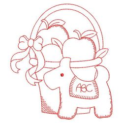 Redwork Monthly Baskets 09(Md) machine embroidery designs