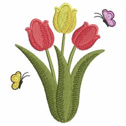 Tulips In Bloom 02 machine embroidery designs