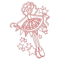 Redwork Happy Girl 01(Lg) machine embroidery designs