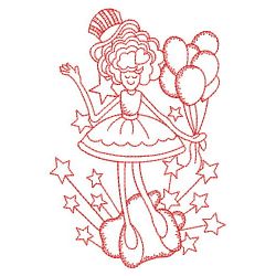 Redwork Happy Girl 05(Sm) machine embroidery designs