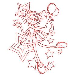 Redwork Happy Girl 07(Lg) machine embroidery designs