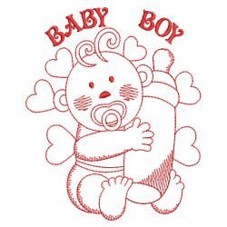 Redwork Adorable Baby 1 02(Sm) machine embroidery designs