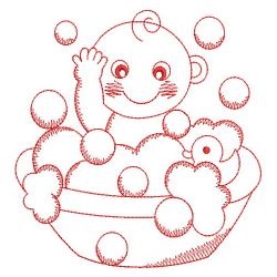 Redwork Adorable Baby 1 03(Md) machine embroidery designs