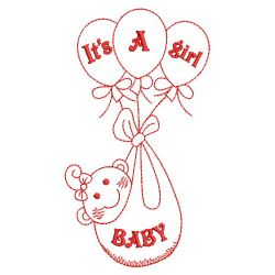 Redwork Adorable Baby 1 07(Md) machine embroidery designs