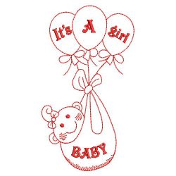 Redwork Adorable Baby 1 07(Sm) machine embroidery designs