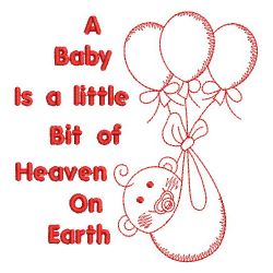 Redwork Adorable Baby 1 09(Sm) machine embroidery designs