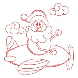 Redwork Stick Figure Santa 09(Lg)