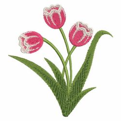 Tulip machine embroidery designs