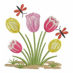 Tulip 03 machine embroidery designs