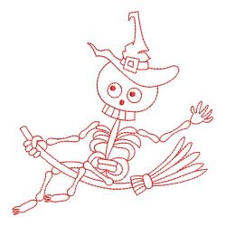 Redwork Halloween Skeleton 2 09(Sm) machine embroidery designs