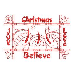 Redwork Merry Christmas 3 03(Lg) machine embroidery designs