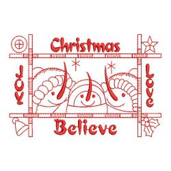 Redwork Merry Christmas 3 03(Sm) machine embroidery designs