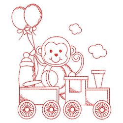 Redwork Baby Monkey 03(Sm) machine embroidery designs