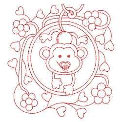 Redwork Baby Monkey 05(Md)