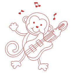 Redwork Baby Monkey 08(Lg)