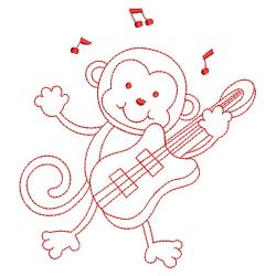 Redwork Baby Monkey 08(Md) machine embroidery designs