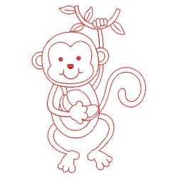 Redwork Baby Monkey 09(Sm) machine embroidery designs