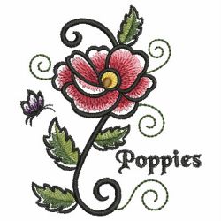 Poppies 01 machine embroidery designs