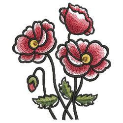 Poppies 02 machine embroidery designs