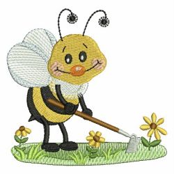 Busy Bees In Garden 04 machine embroidery designs